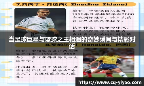 当足球巨星与篮球之王相遇的奇妙瞬间与精彩对话